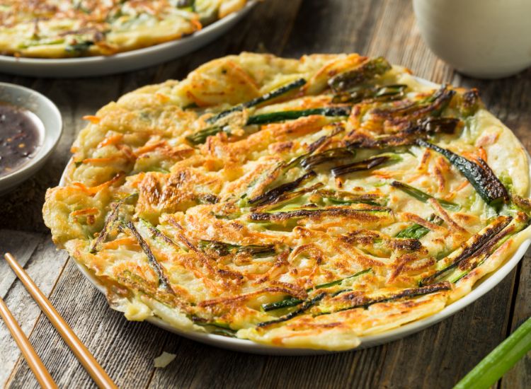 Crêpes coréennes aux oignons verts